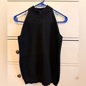 Premise Black Ribbed Knit Top